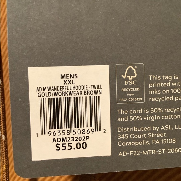 Alpine Design Rust/Brown Striped Hoodie - Picture 2 of 8